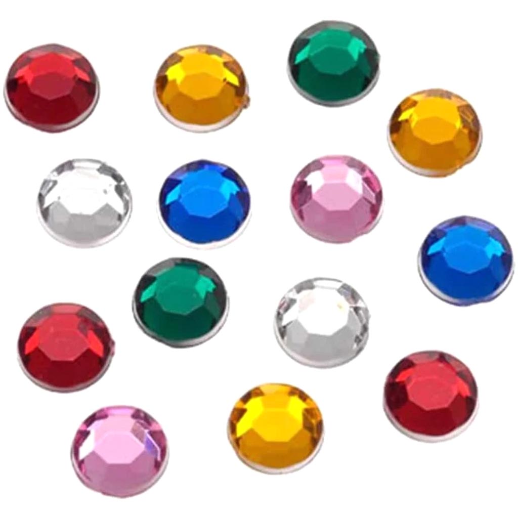 Pointed Back Glass Rhinestone Assortment, Faceted Round Rhinestones, MiniatureSweet, Kawaii Resin Crafts, Decoden Cabochons Supplies