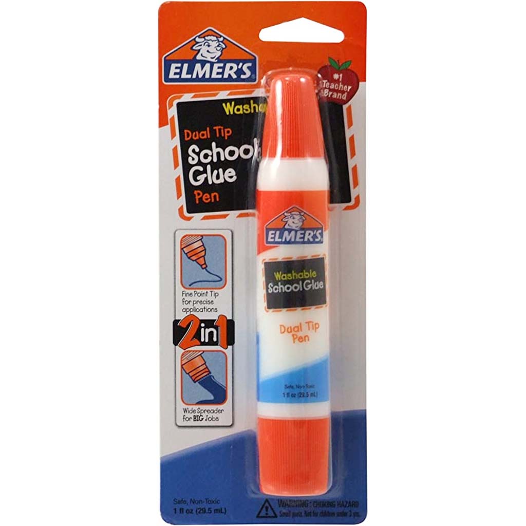 Elmer's CraftBond Clear Dual Tip Glue Pen 29.5ml. - 29.5 ml