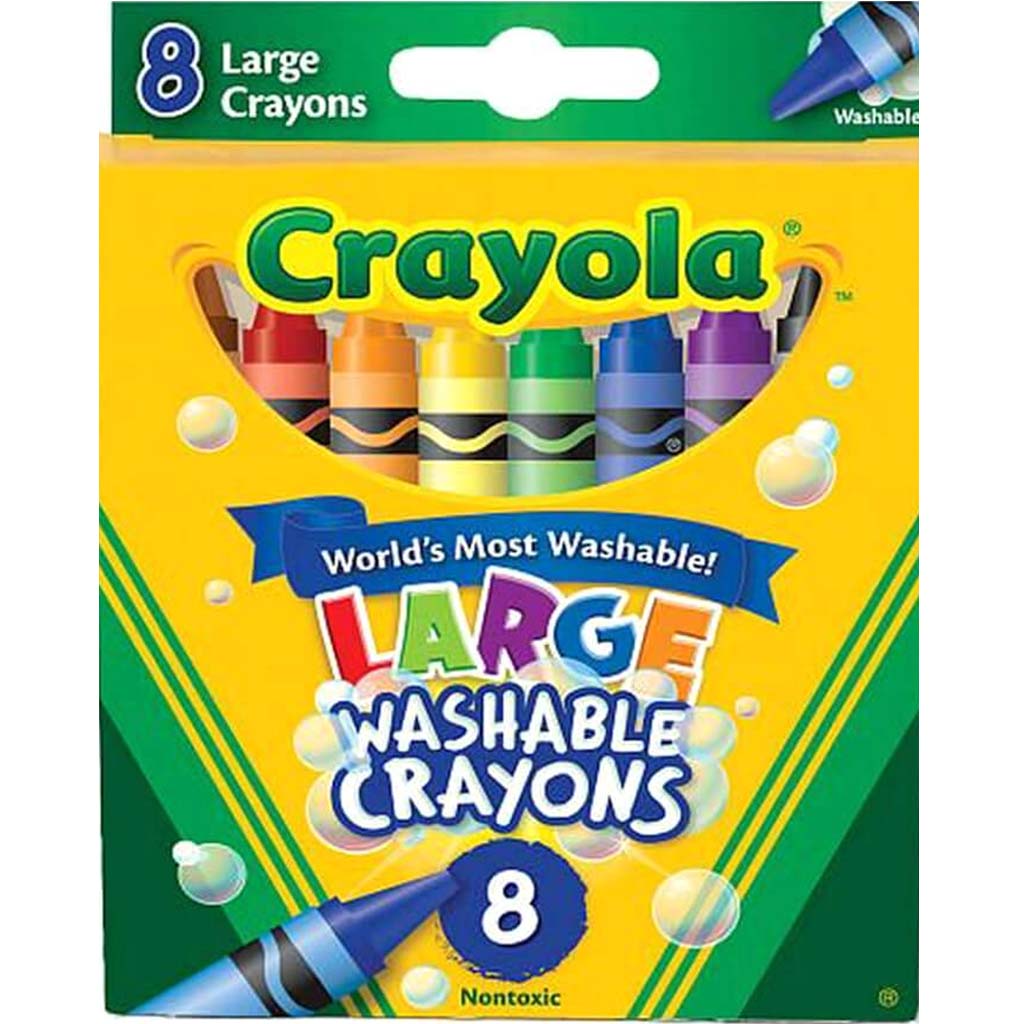 Crayola Washable Crayons Coloring Book Large 8 Count