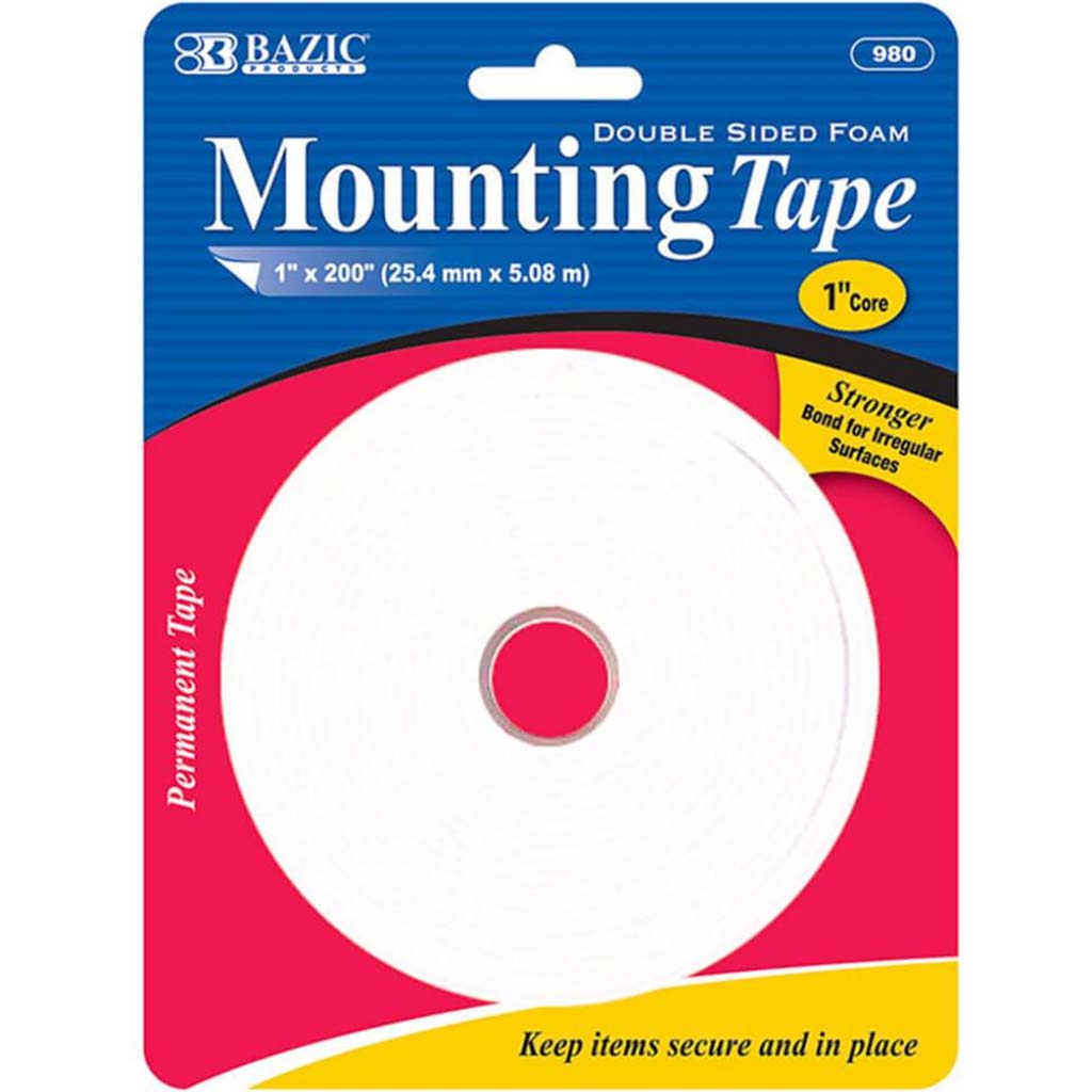 BAZIC 1 X 36 Yard (1296) Double Sided Tape Bazic Products