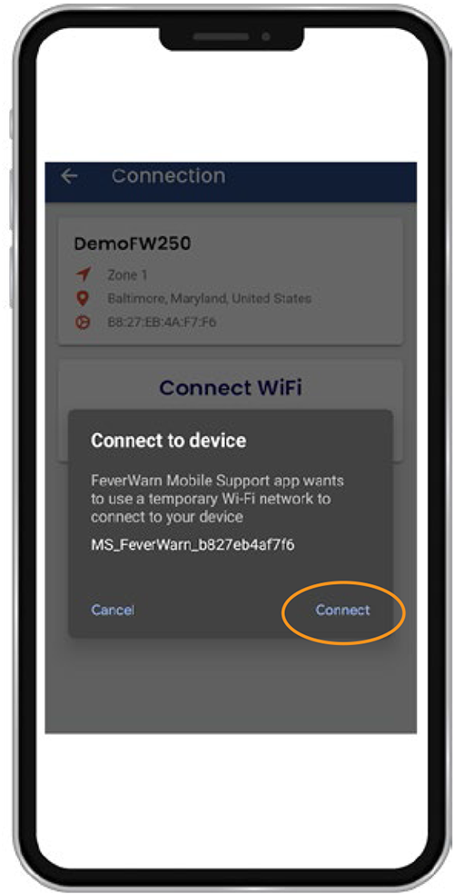 Installing and Using the FeverWarn App (Figure 14