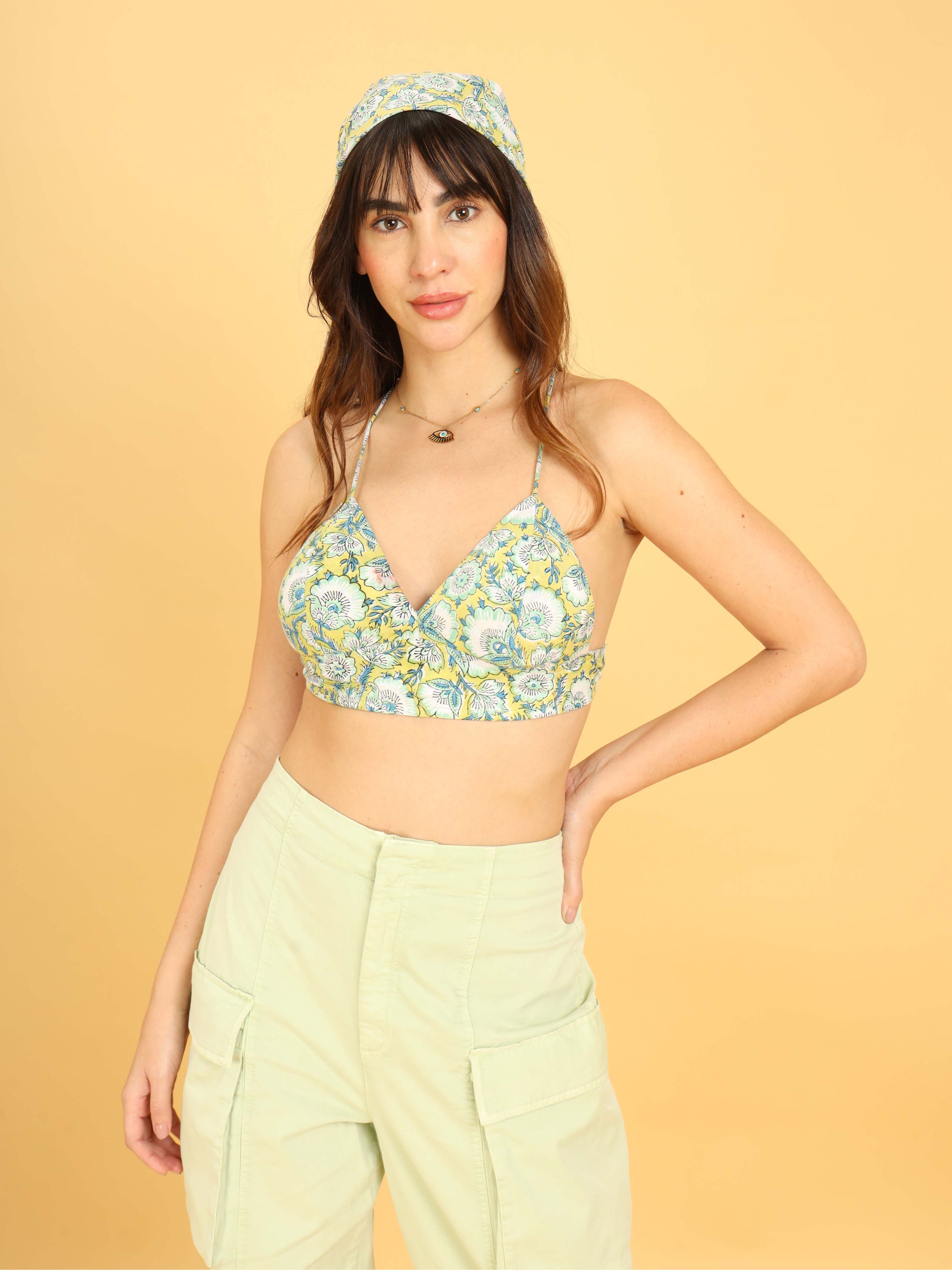 Buy SUPER SEQUINED TIE-UP MULTICOLOUR BRALETTE TOP for Women Online in India