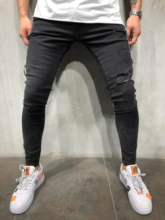 Black Ripped Skinny Jeans 4023– Myleefed