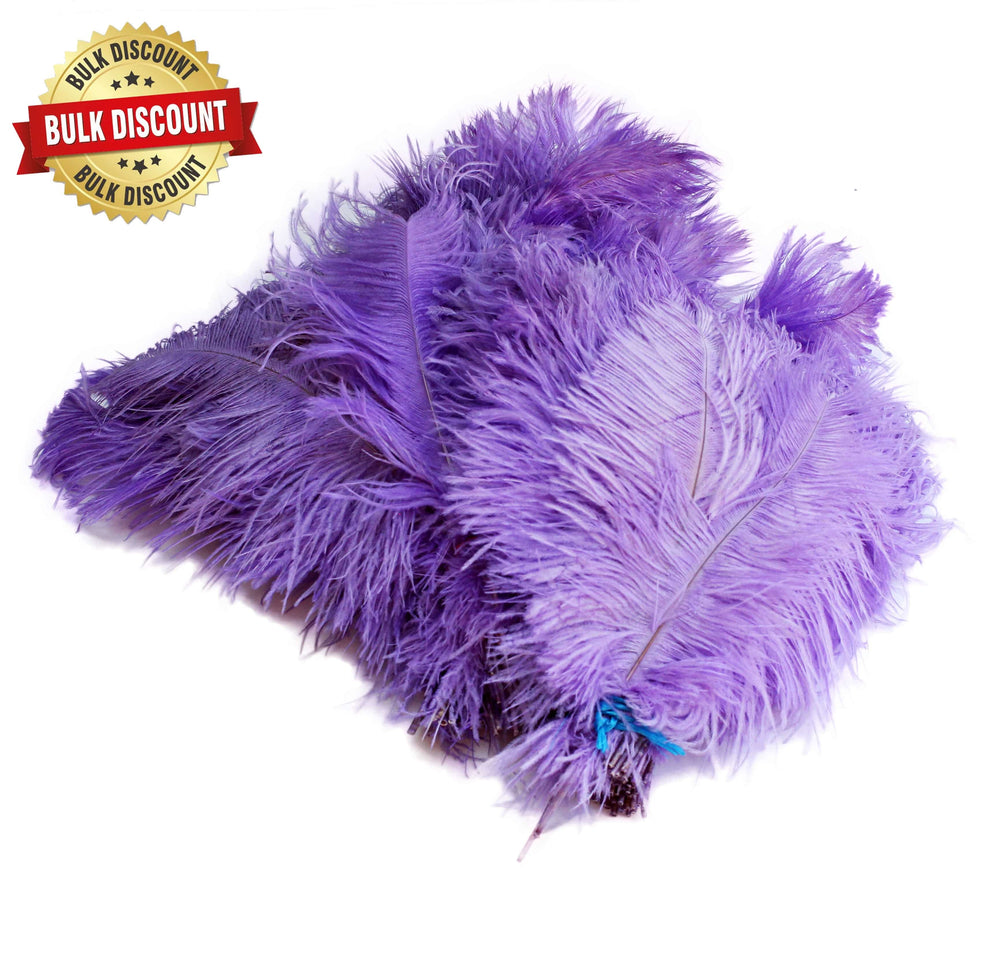 BULK 1/2lb Ostrich Feather Tail Plumes 15-20 (Fuchsia) for Sale