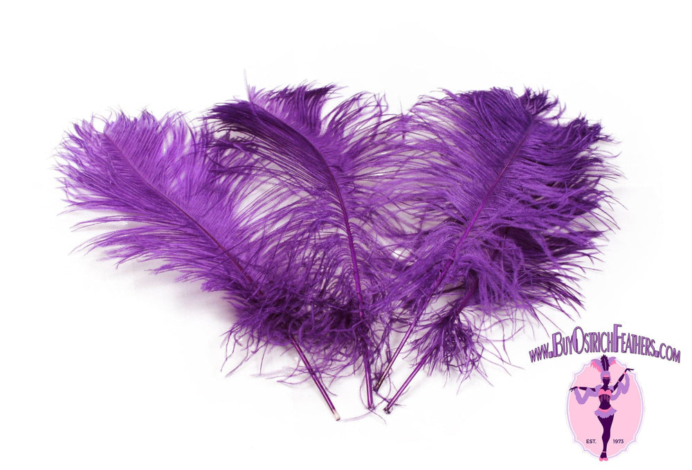 Artificial Feathers, L: 15 cm, W: 8 cm, Purple, 10 pc, 1 Pack