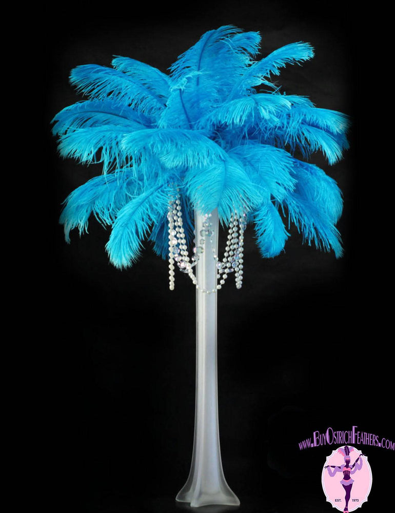 Ostrich Feather Tail Plumes 9-12 (Turquoise) for Sale Online