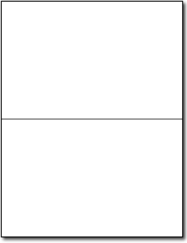 2up Large White Shipping Labels - 8 1/2" x 5 1/2"
