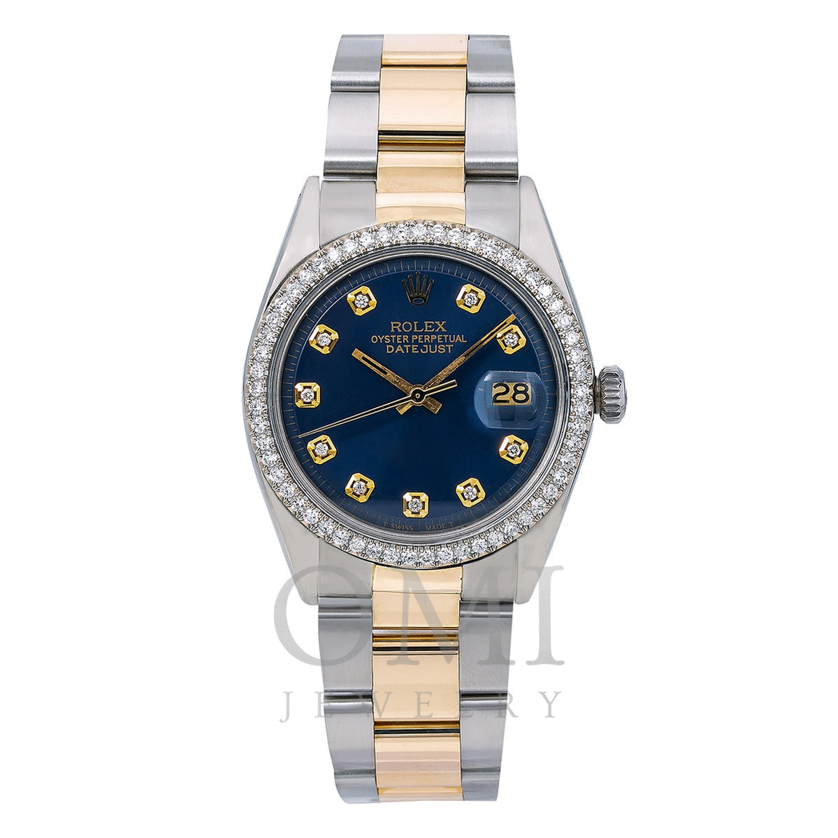 blue rolex with diamonds