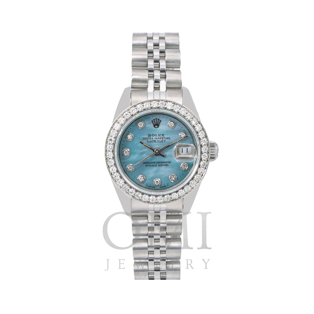 rolex datejust women's blue dial