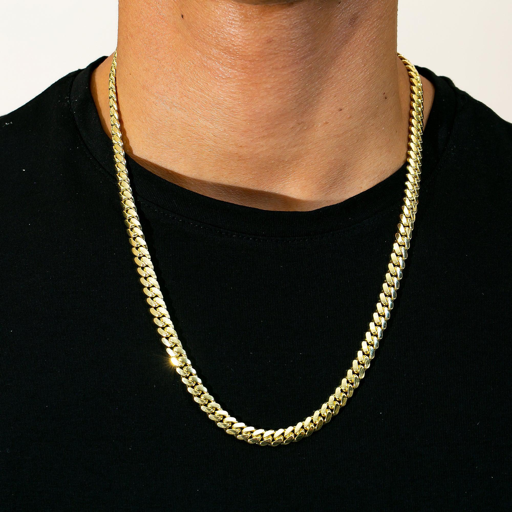 10k yellow gold curb link chain