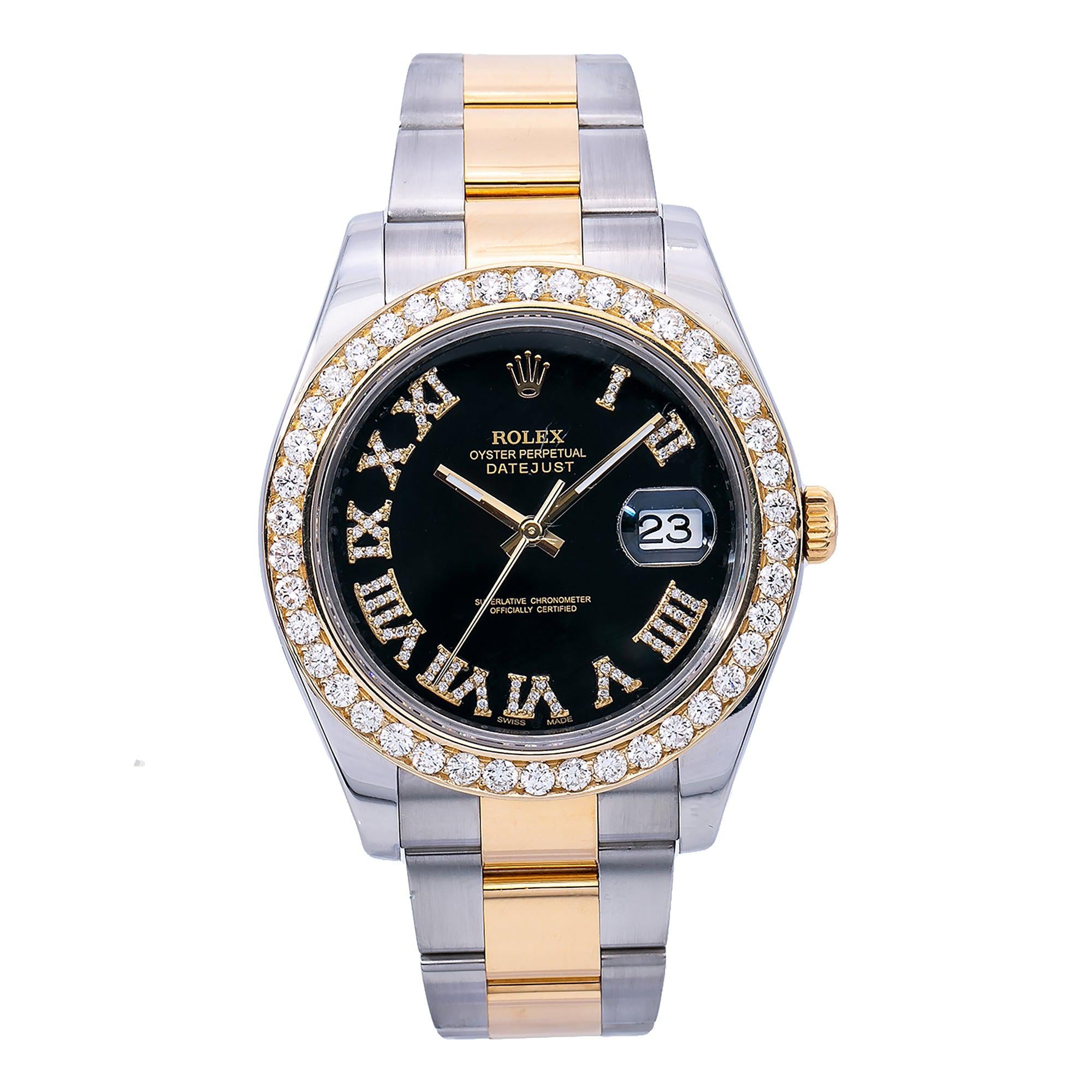 rolex datejust 41 two tone diamond