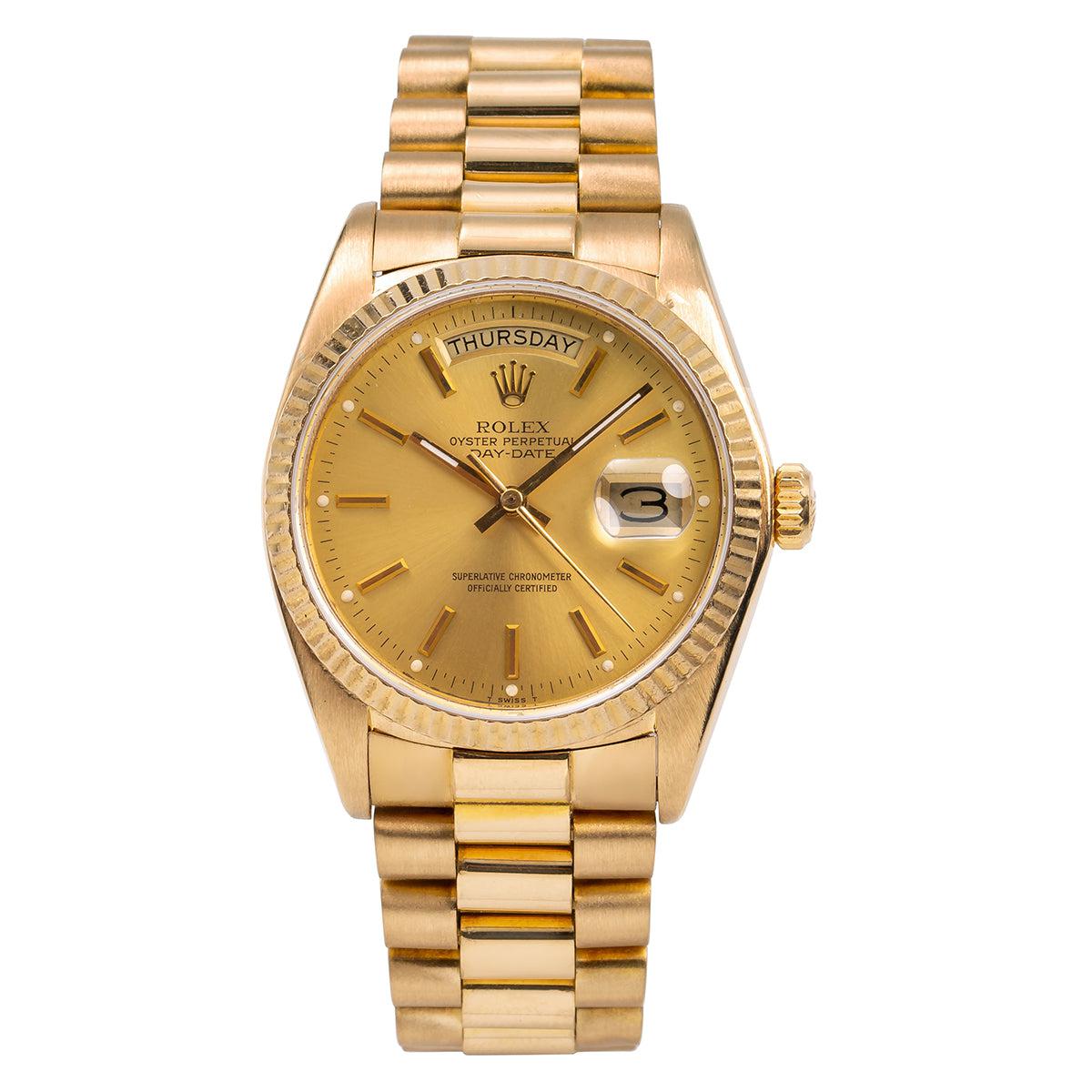 18K Yellow Gold Rolex Day-Date 18038 