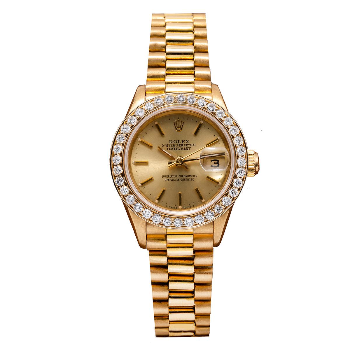 presidential rolex with diamond bezel