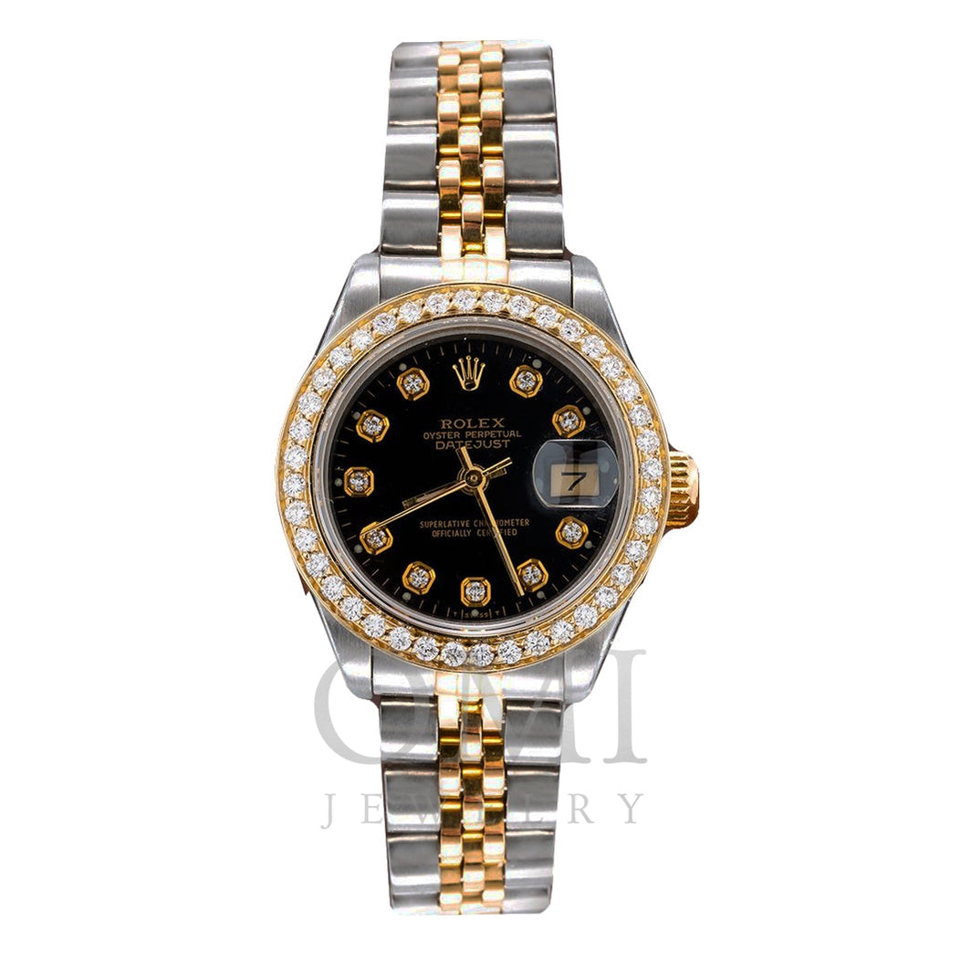 rolex black face diamonds