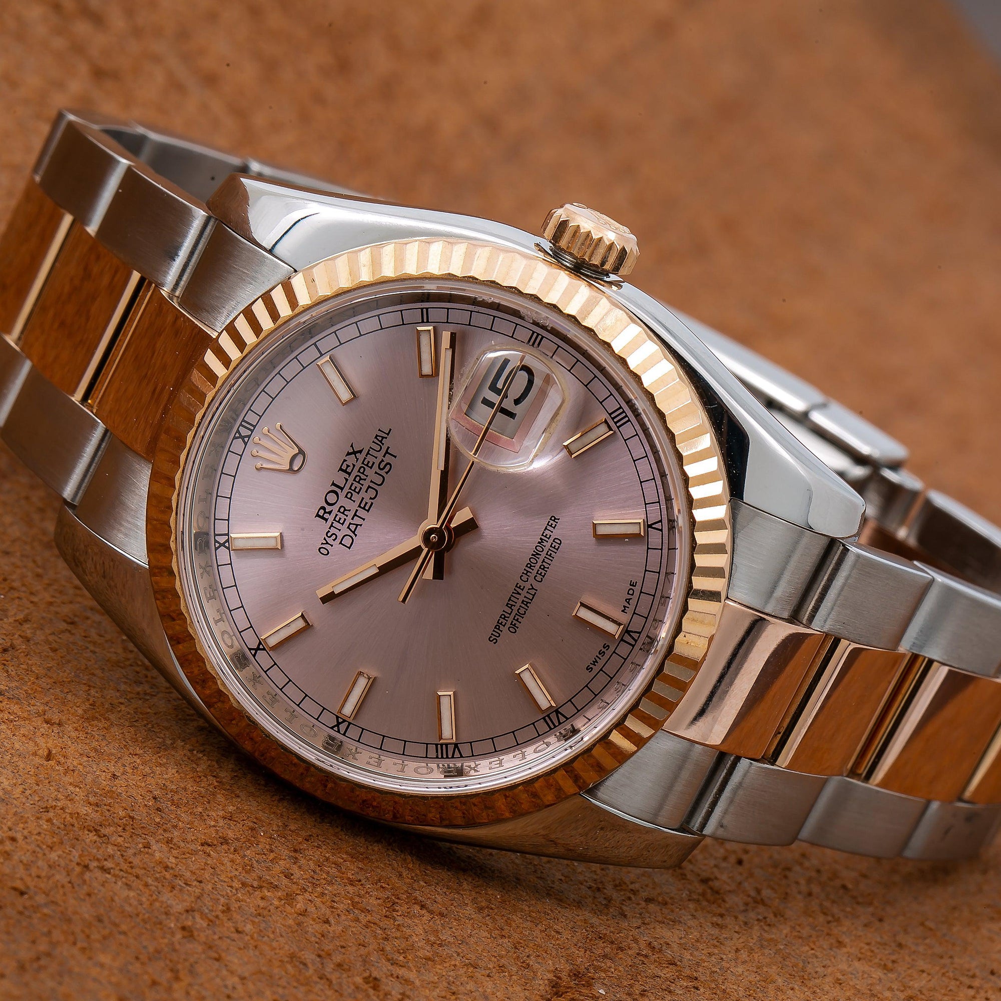 rolex datejust 36 rosa