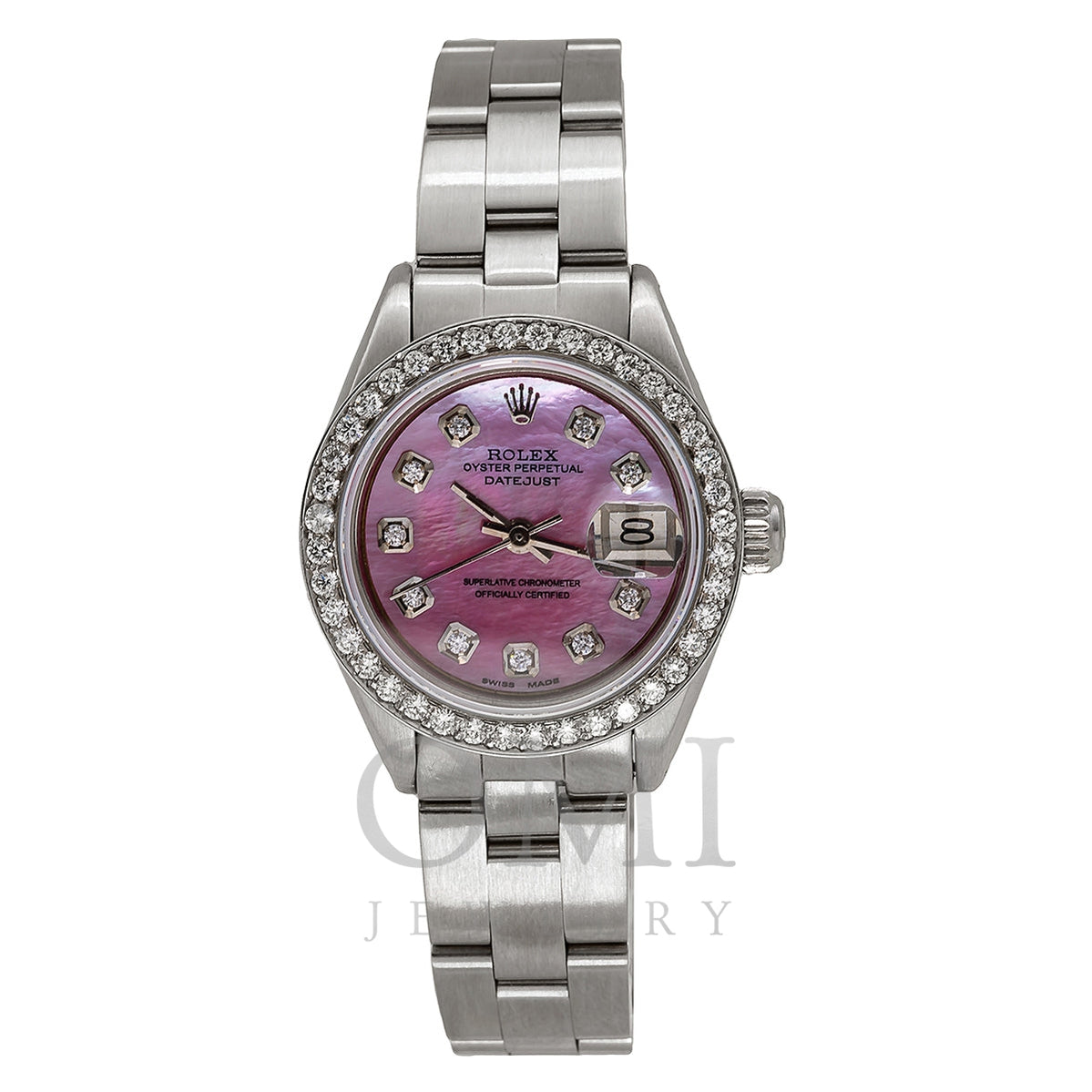 rolex datejust pink mother of pearl
