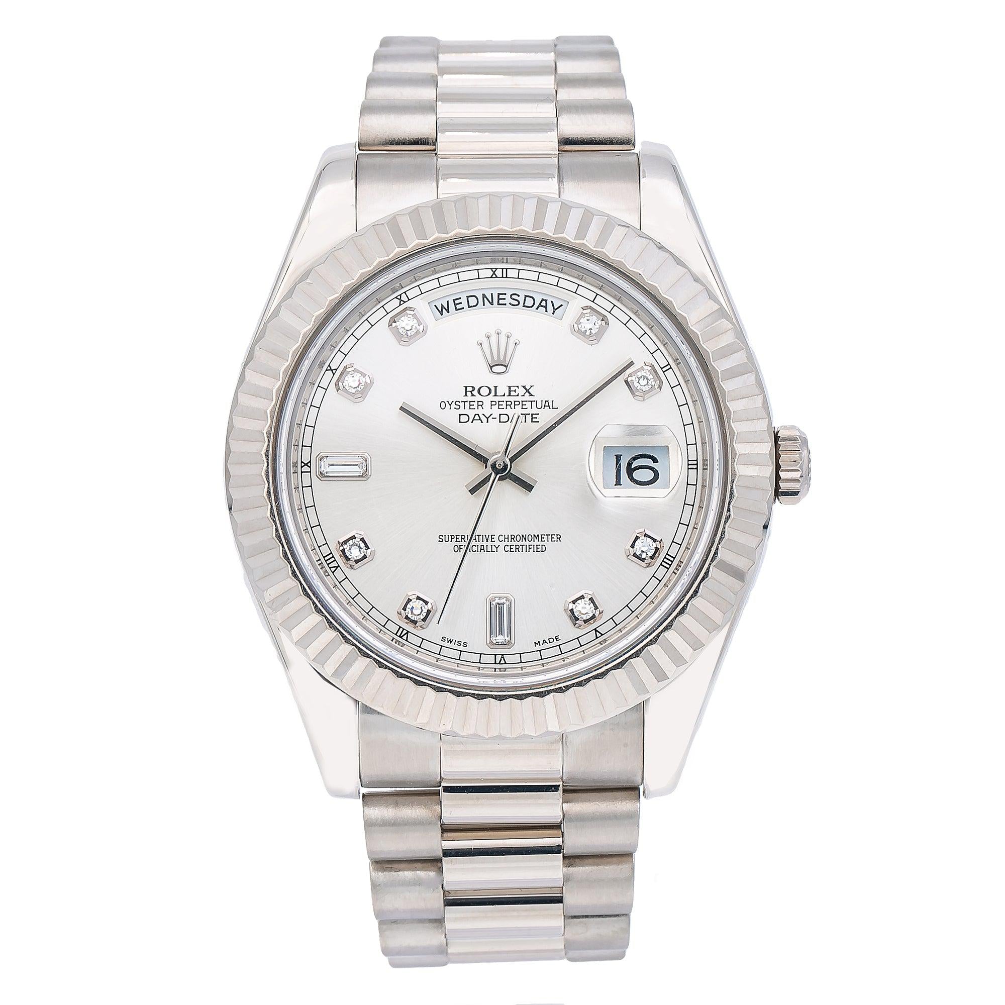 II 218239 41MM Silver Diamond Dial 