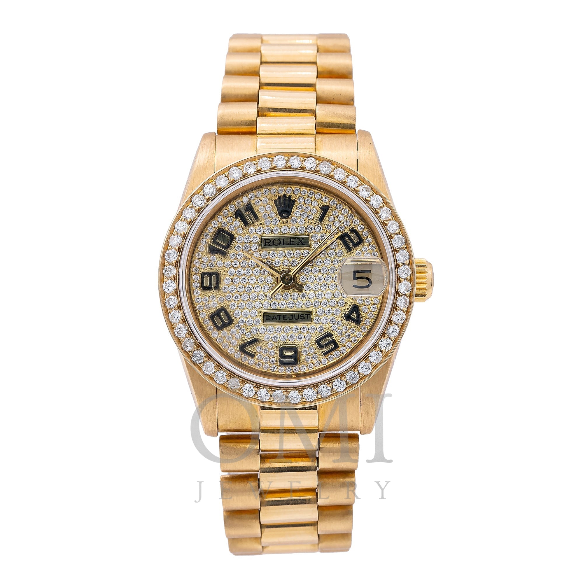 Rolex Datejust 68278 31MM Yellow Gold Diamond Dial With 2.50 CT Diamon ...