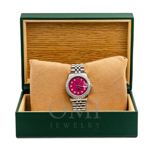 Rolex Lady-Datejust 68274 31MM Pink Diamond Dial With Stainless Steel Jubilee Bracelet