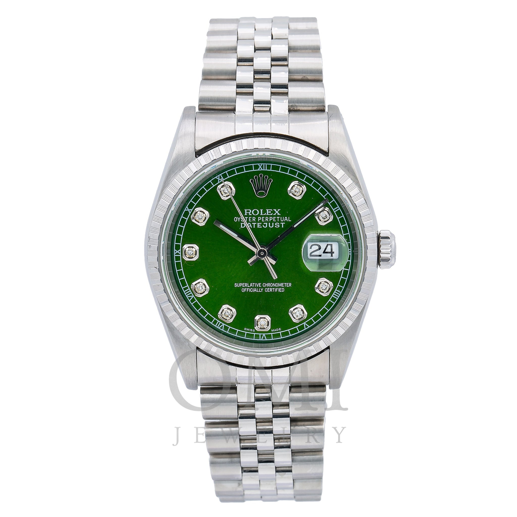 green face rolex with diamonds