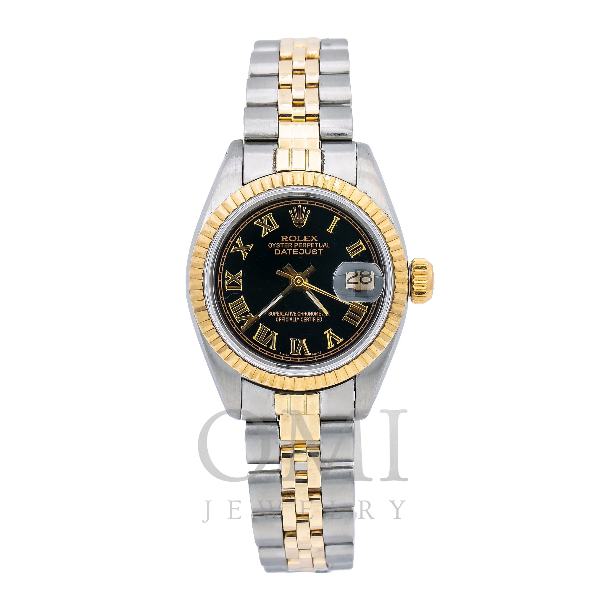 Rolex Lady-Datejust 6917 26MM Black Dial With Two Tone Jubilee Bracele ...