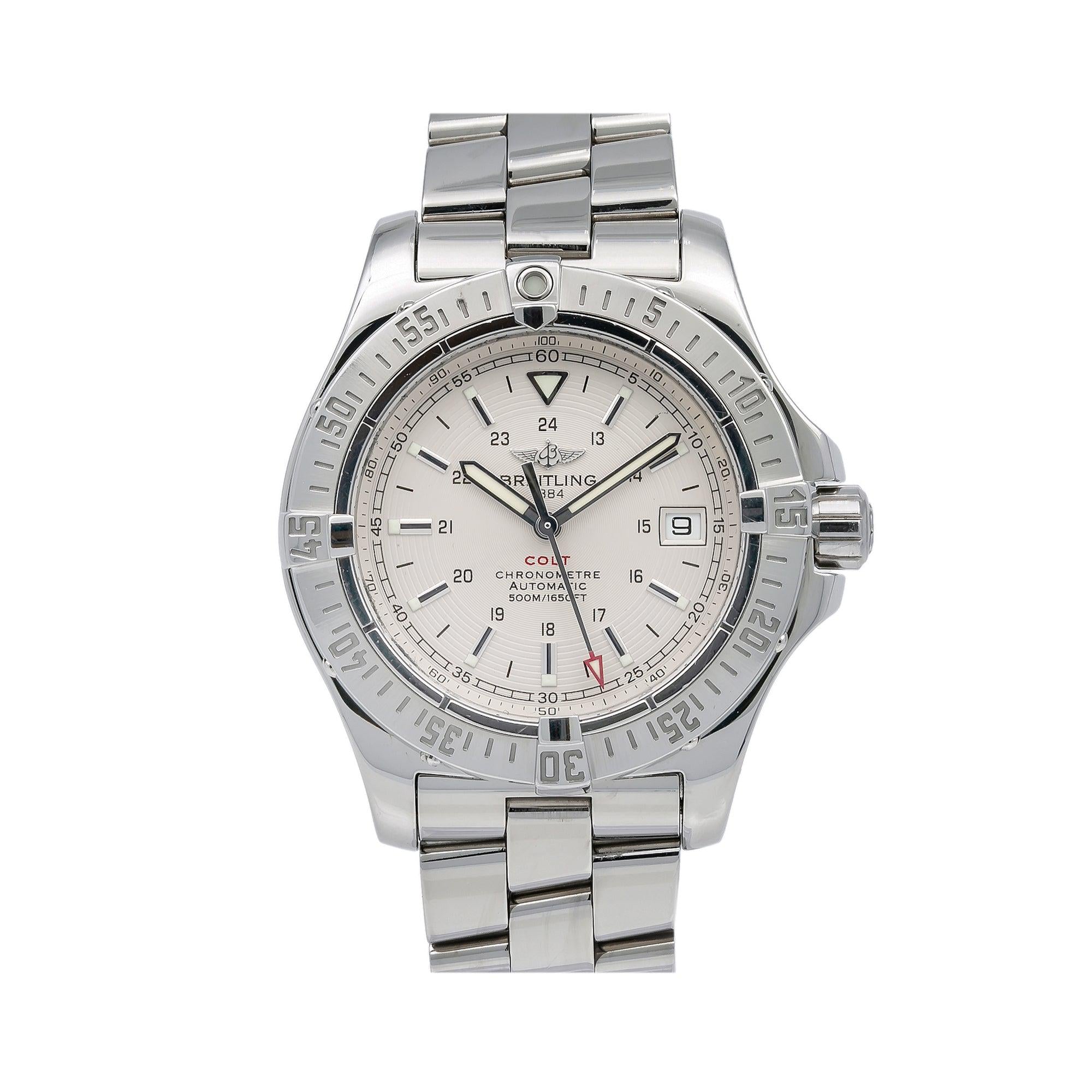 Breitling Colt A17380 41MM White Dial With Stainless Steel Bracelet ...