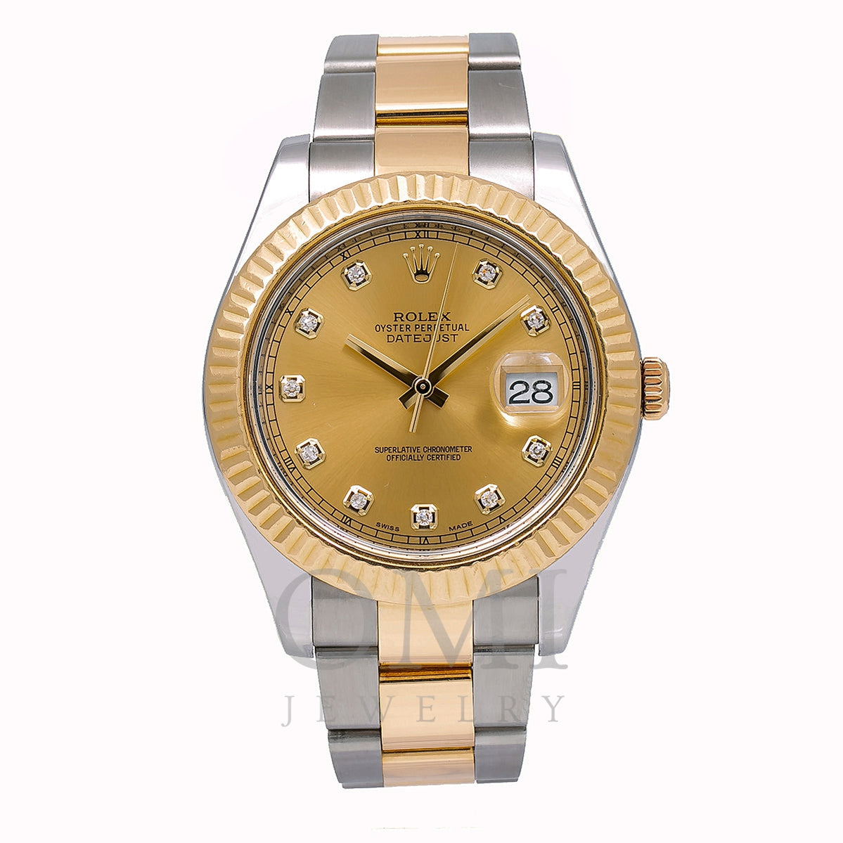 Rolex Datejust II 116333 41MM Champagne Dial With Two Tone Bracelet ...