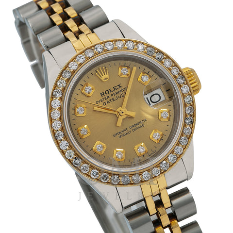 rolex lady datejust diamond bezel