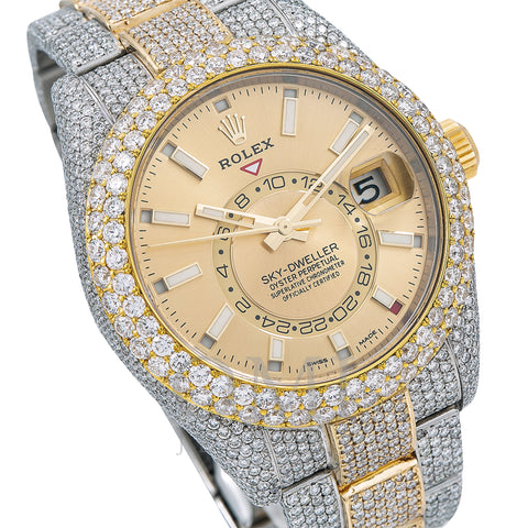 Sky-Dweller 326933 42MM Champagne Dial With Two Tone Oyster Brac OMI Jewelry