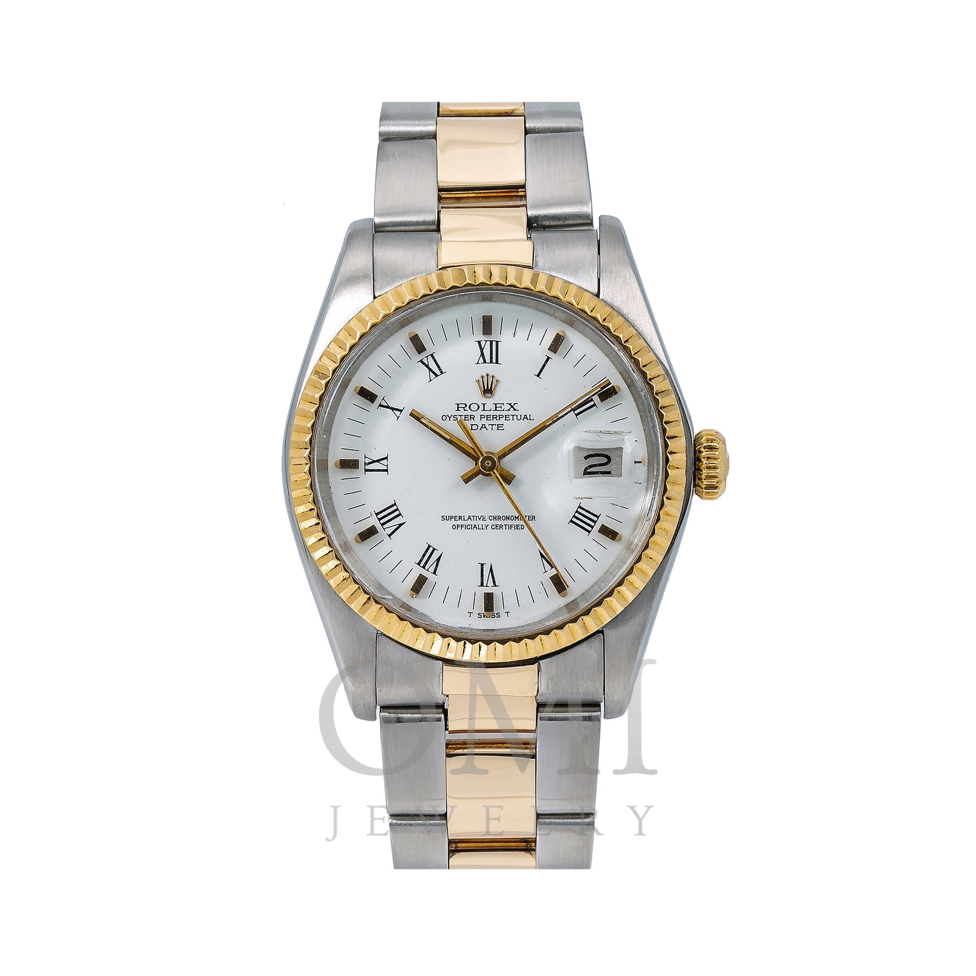 rolex two tone oyster watch