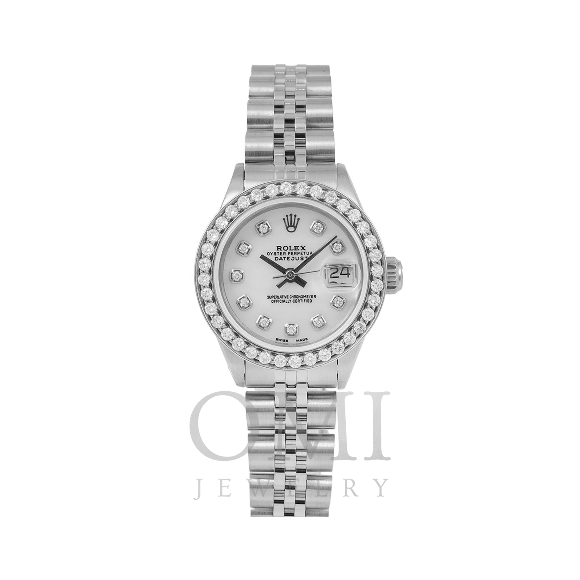 Rolex DateJust Diamond Watch, 6924 26mm 