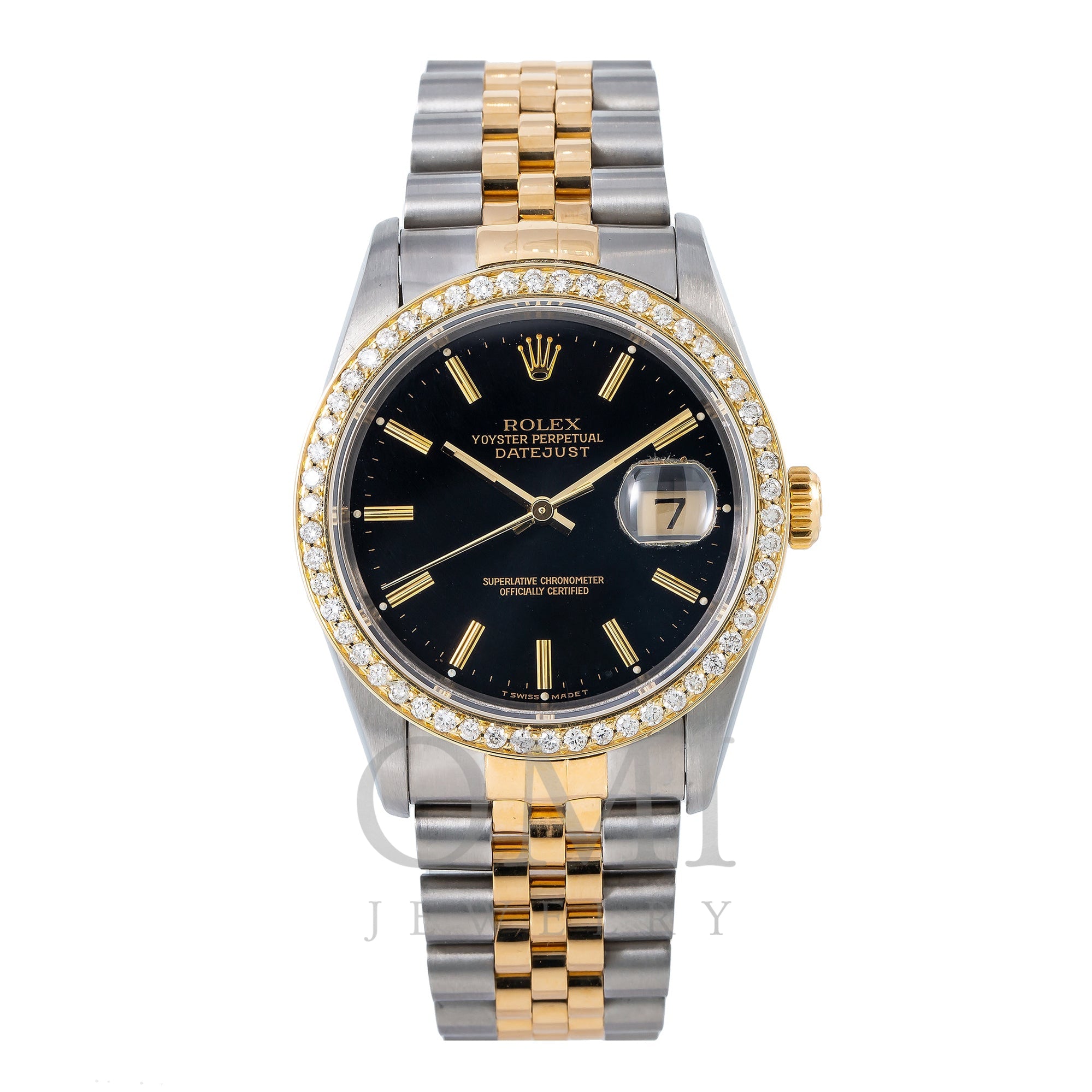 Rolex Datejust 16233 36MM Black Dial With Two Tone Jubilee Bracelet ...