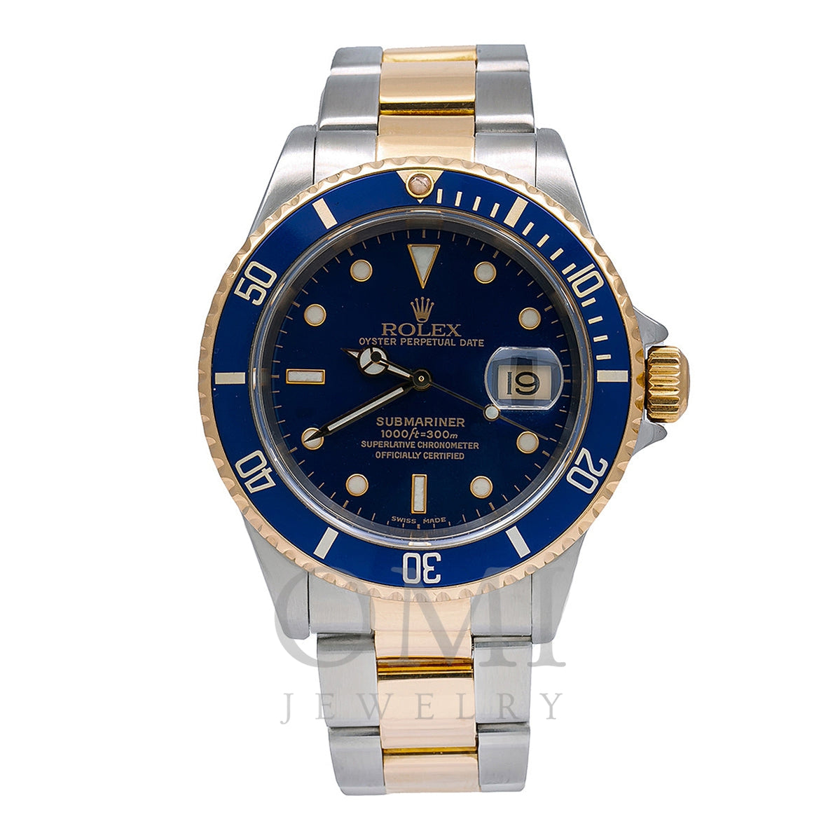 rolex submariner blue dial two tone