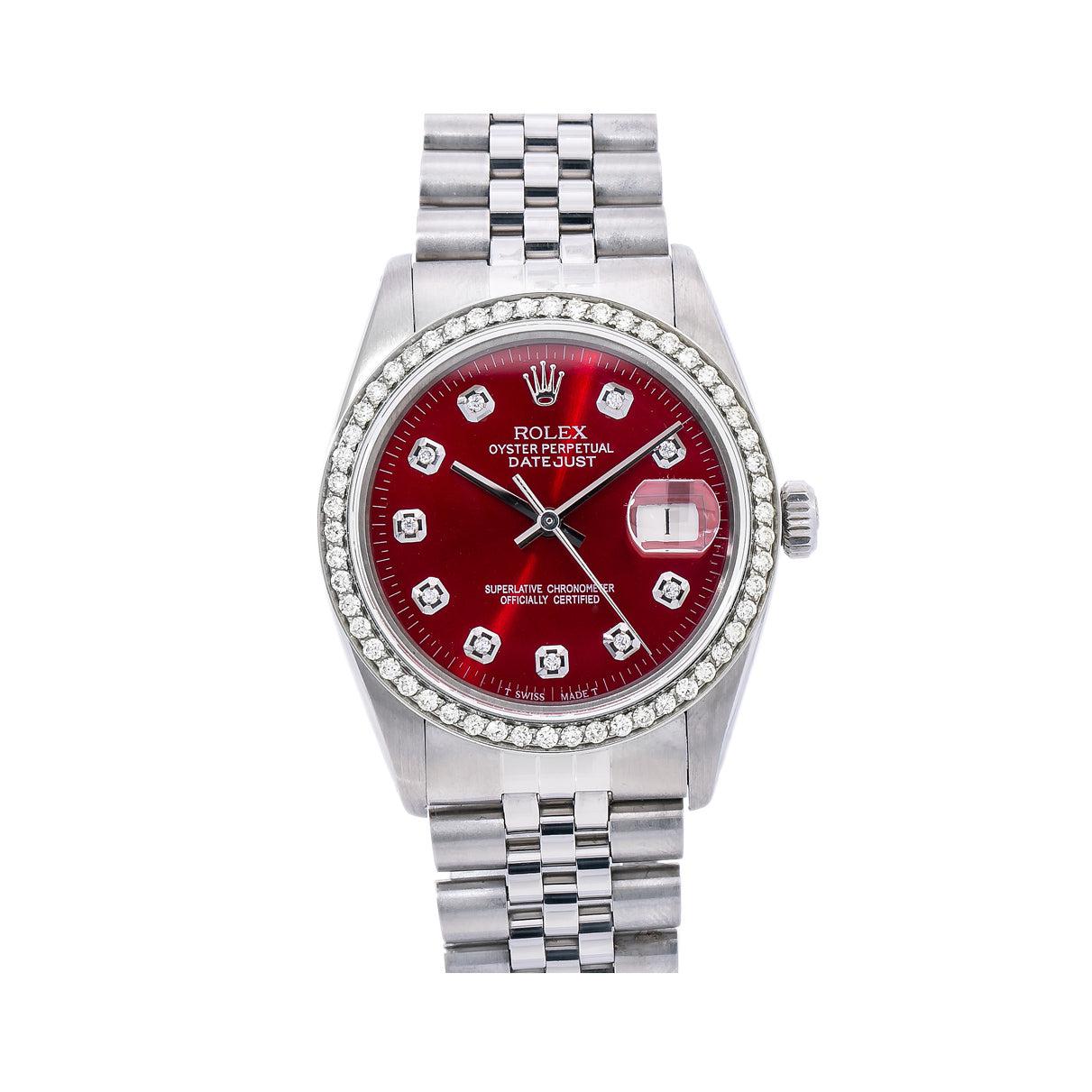 rolex red with diamonds