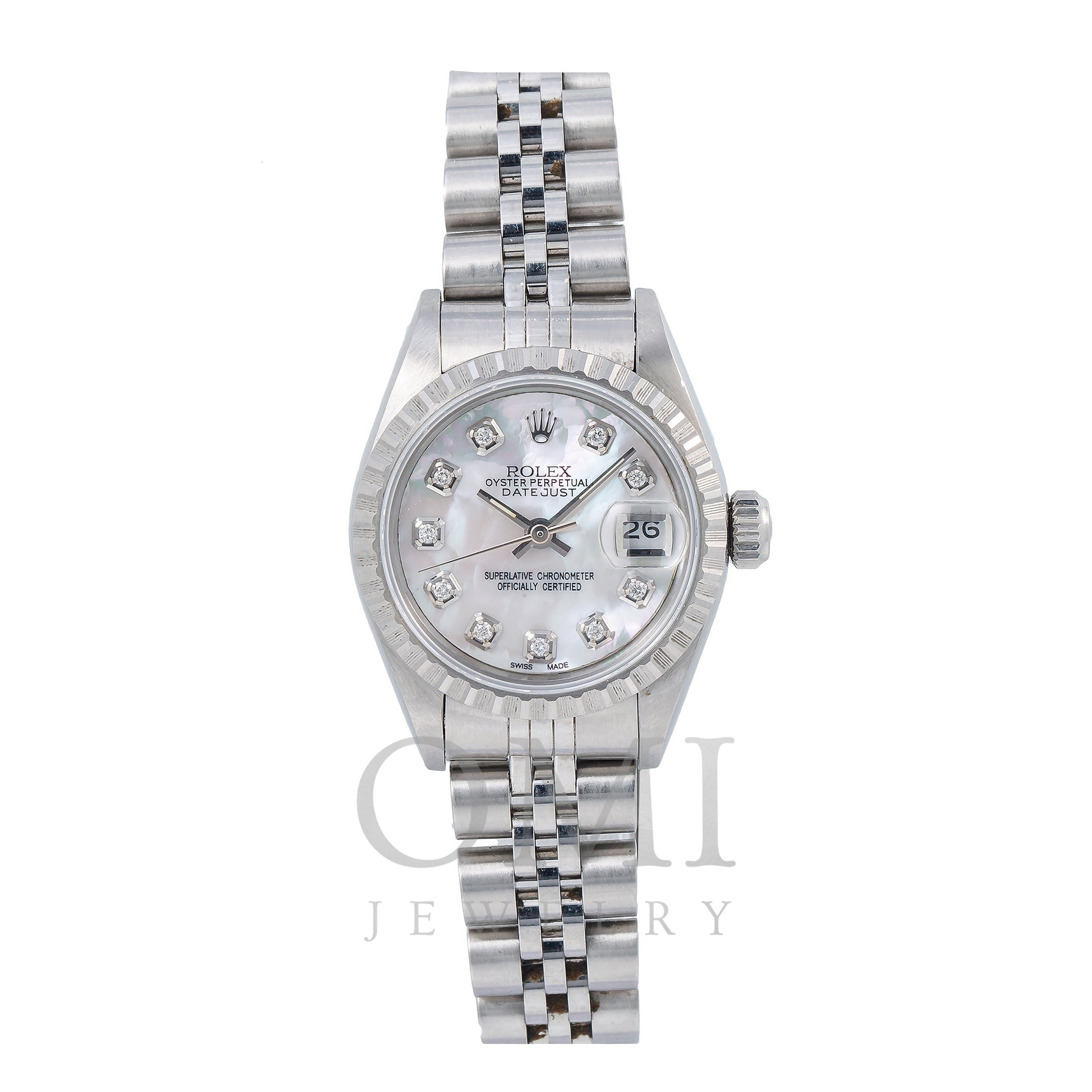 Rolex Oyster Perpetual Lady Date 69240 Diamond Dial S - OMI Jewelry