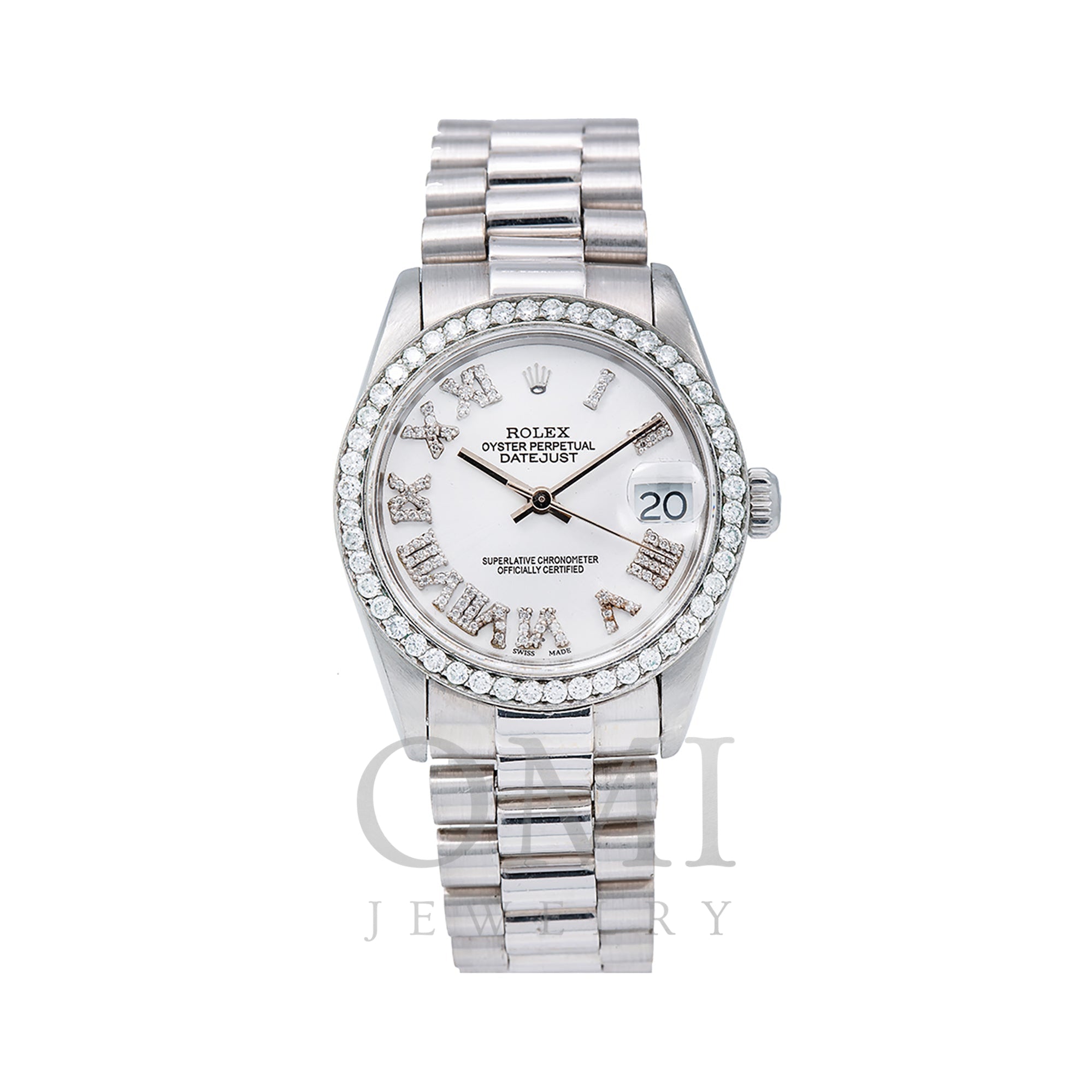 rolex datejust diamond roman numerals