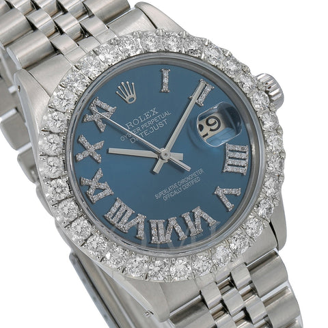 blue face diamond rolex