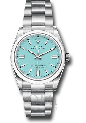 Oyster Perpetual 36MM Turquoise Bright Blue Dial With Oys OMI Jewelry