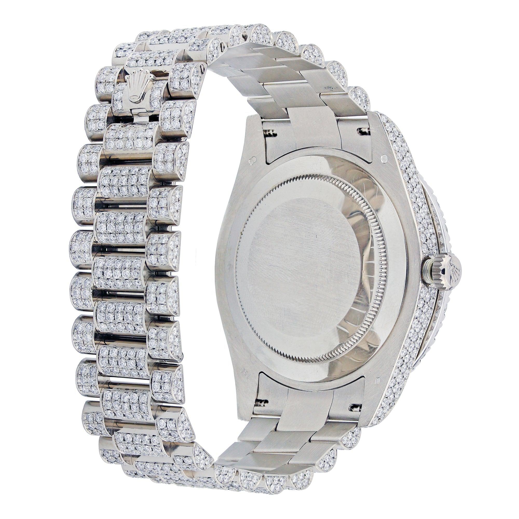 Iced Out Rolex Day Date Ii President White Gold 218239 ...