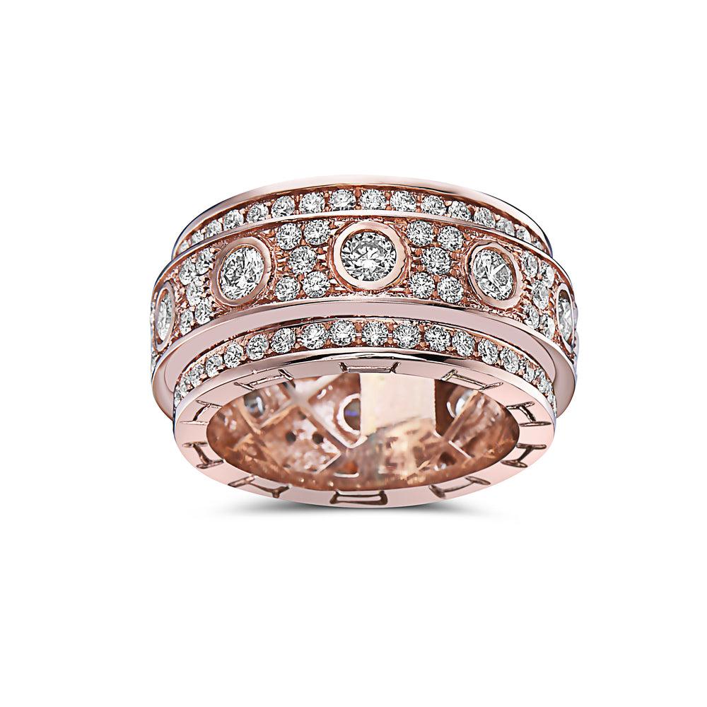 Mens 14k Rose Gold Band With 472 Ct Diamonds Omi Jewelry