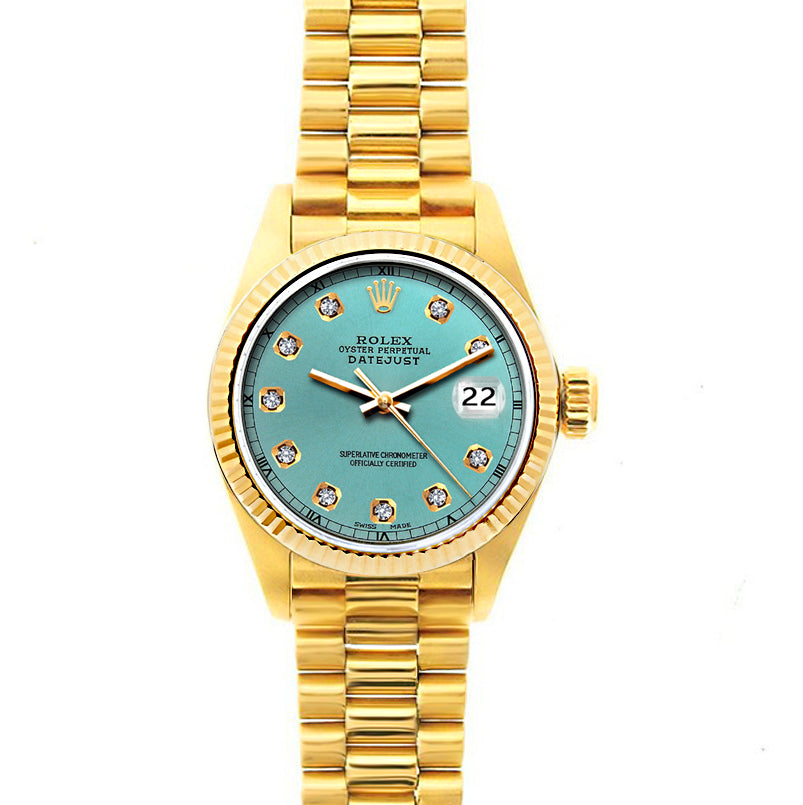 rolex datejust gold president bracelet