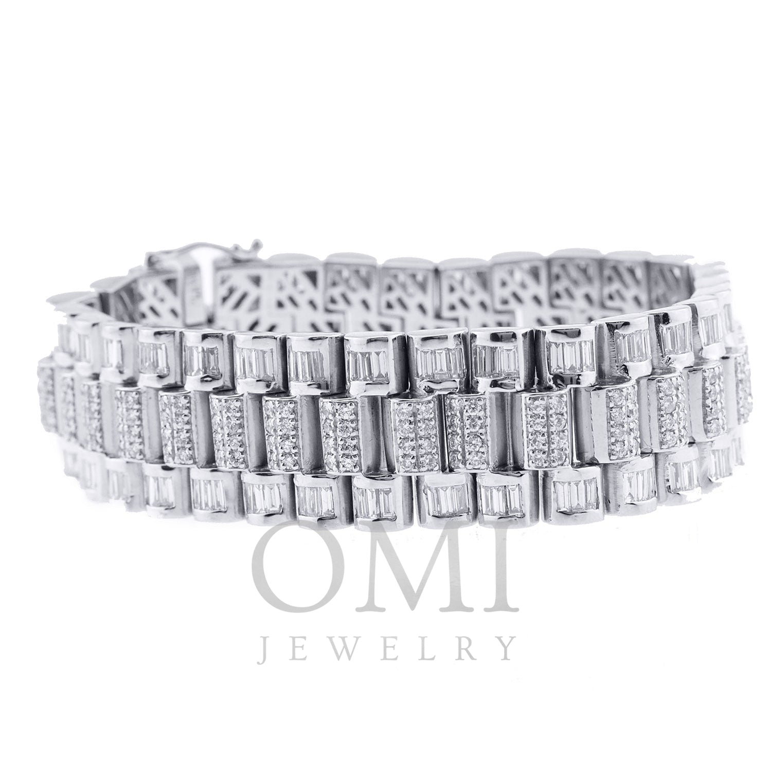 Real Diamonds 025CT Baguette Lab Created Diamond Tennis Bracelet