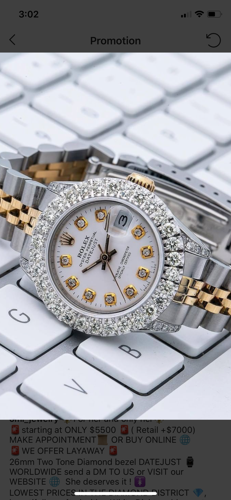 big diamond rolex