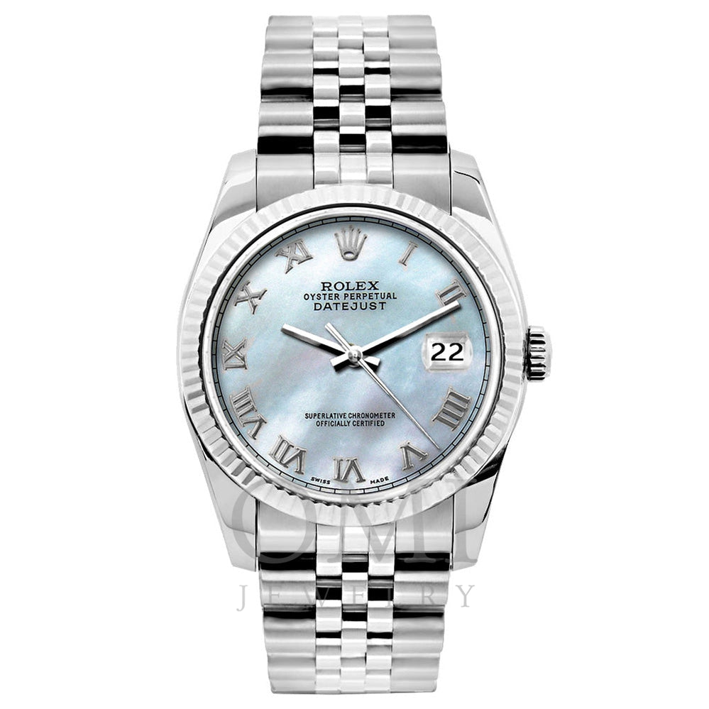 blue mother of pearl rolex