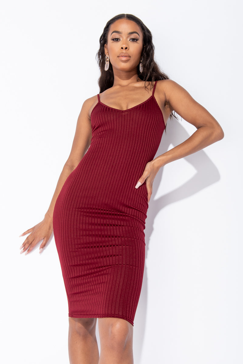 wine bodycon midi dress