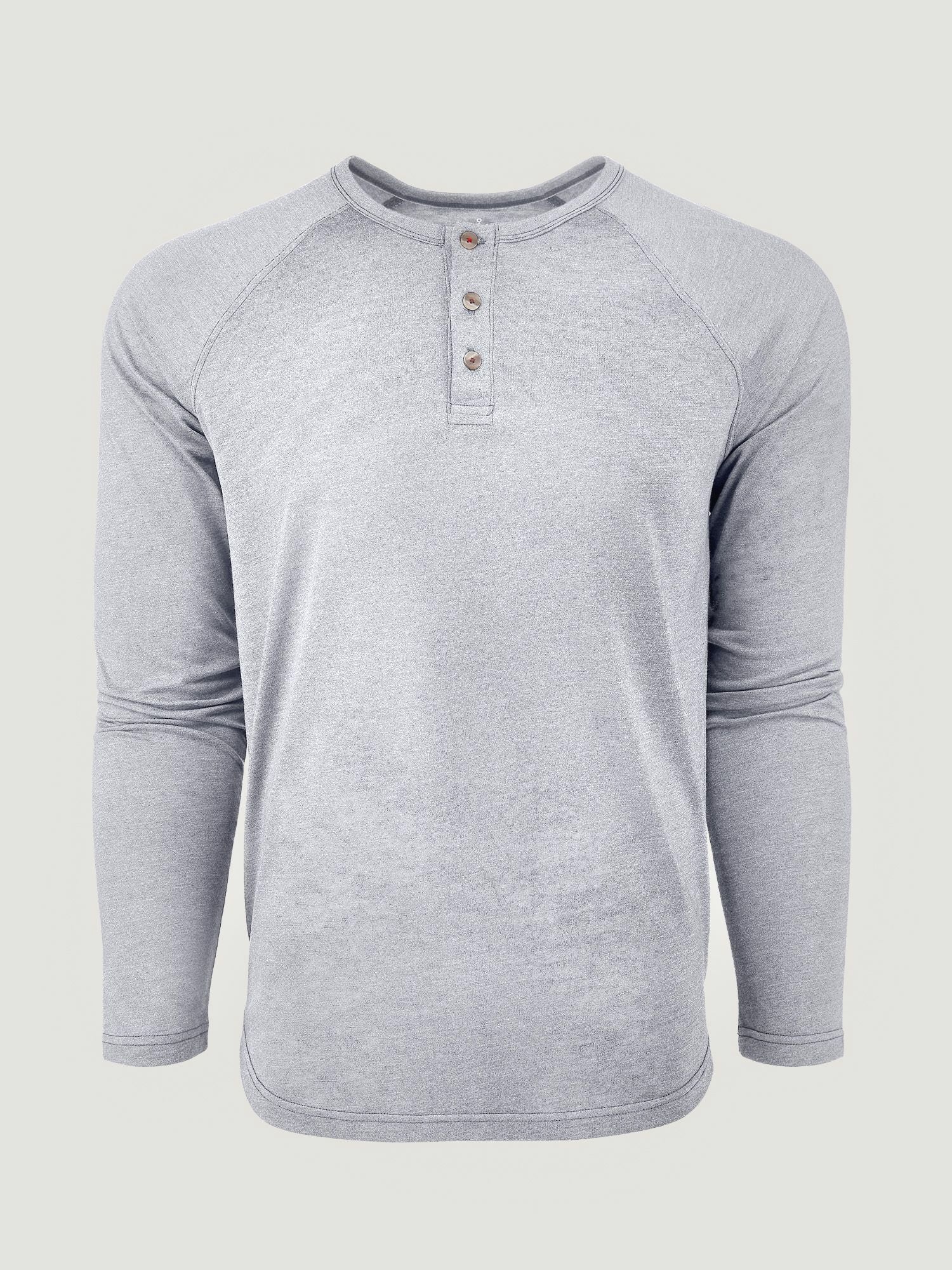 Men Long Sleeve Henley Tee – OXWHITE