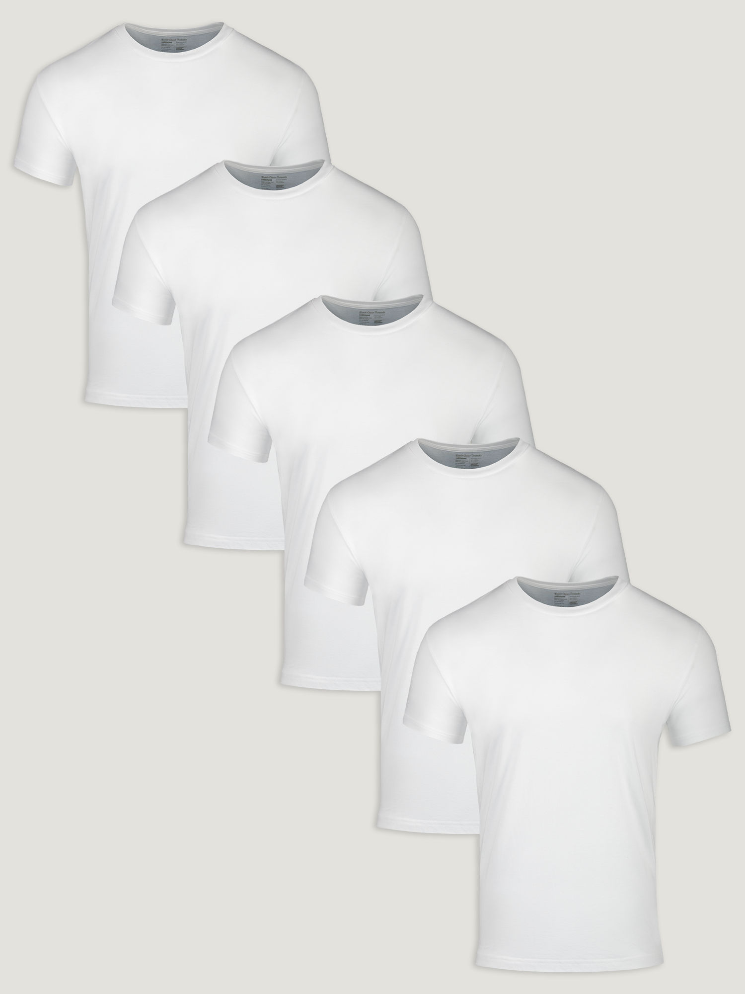 All White Tee Shirt 5-Pack | Fresh Clean Threads