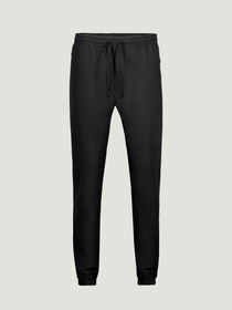 Plain Black & Silver Performance PE Jogging Pants