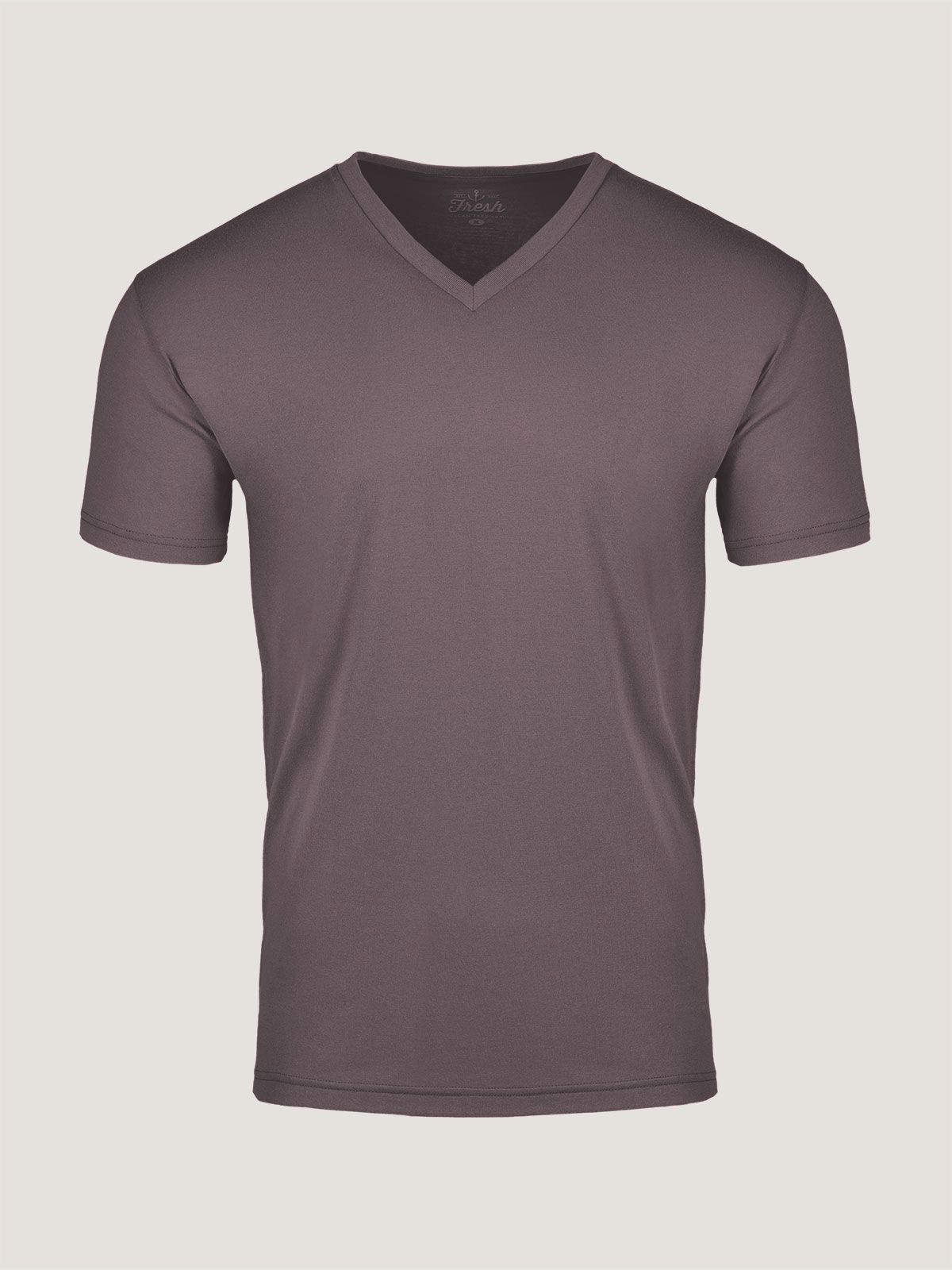 Viscose/Elastane V-Neck T-Shirt - Striking Purple