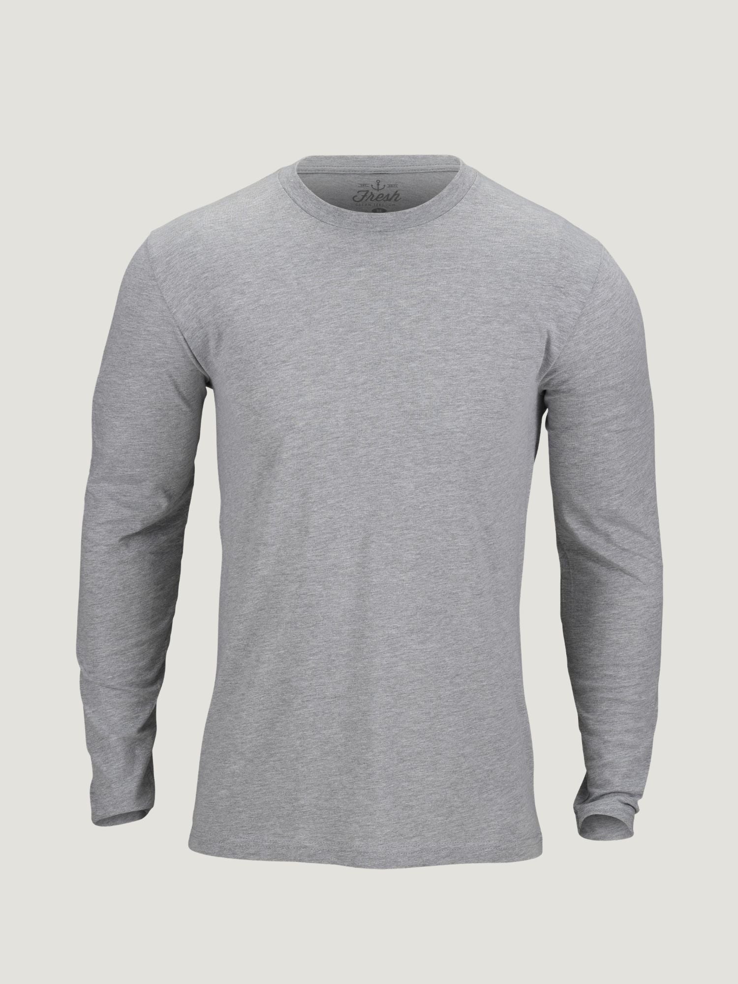 Klassy Network Crew Neck Long Sleeve Shirt, Medium, Grey